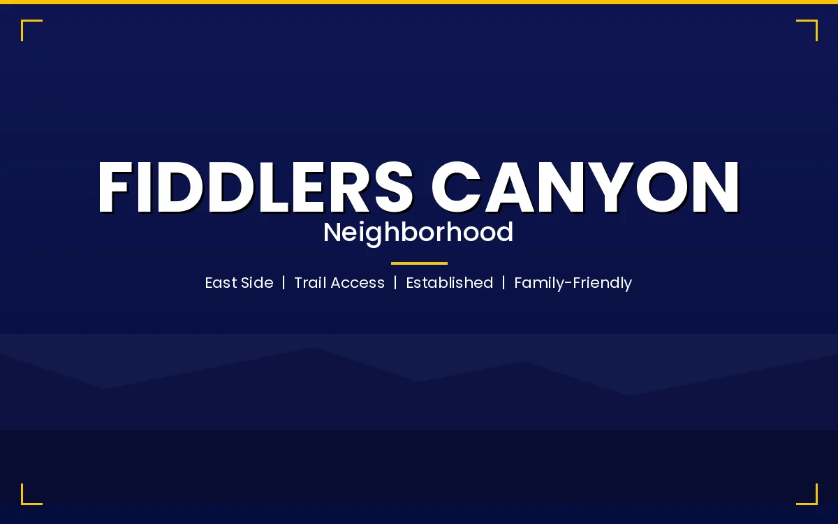 Fiddlers Canyon neighborhood on the east side of Cedar City with trail access and established east-side setting