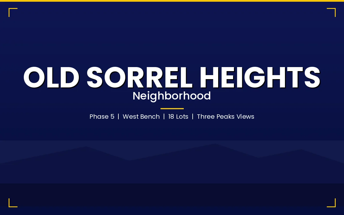 Old Sorrel Heights neighborhood in Cedar City featuring Phase 5 on the west bench with 18 lots and Three Peaks views