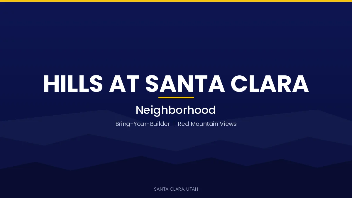 Hills at Santa Clara custom homes with Red Mountain and Pine Valley views