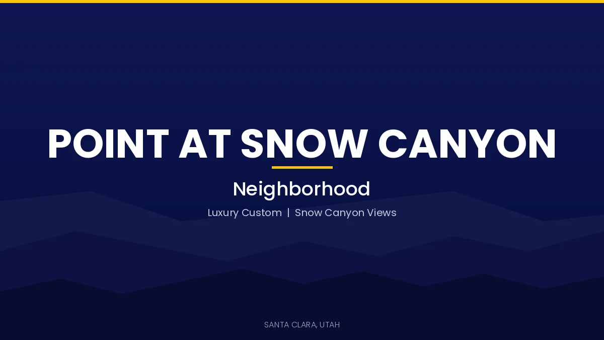Point at Snow Canyon luxury custom homes with red rock views in Santa Clara Utah