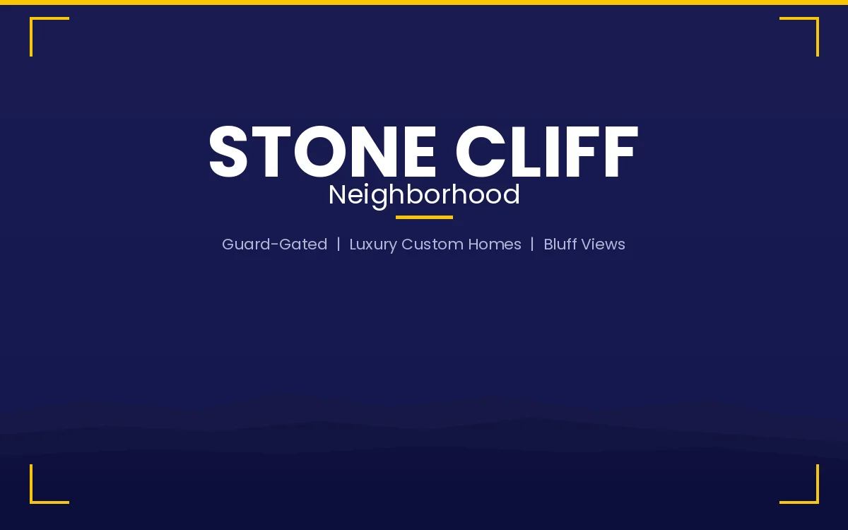 Stone Cliff guard-gated luxury community in St. George with custom homes on terraced bluff lots and panoramic valley views